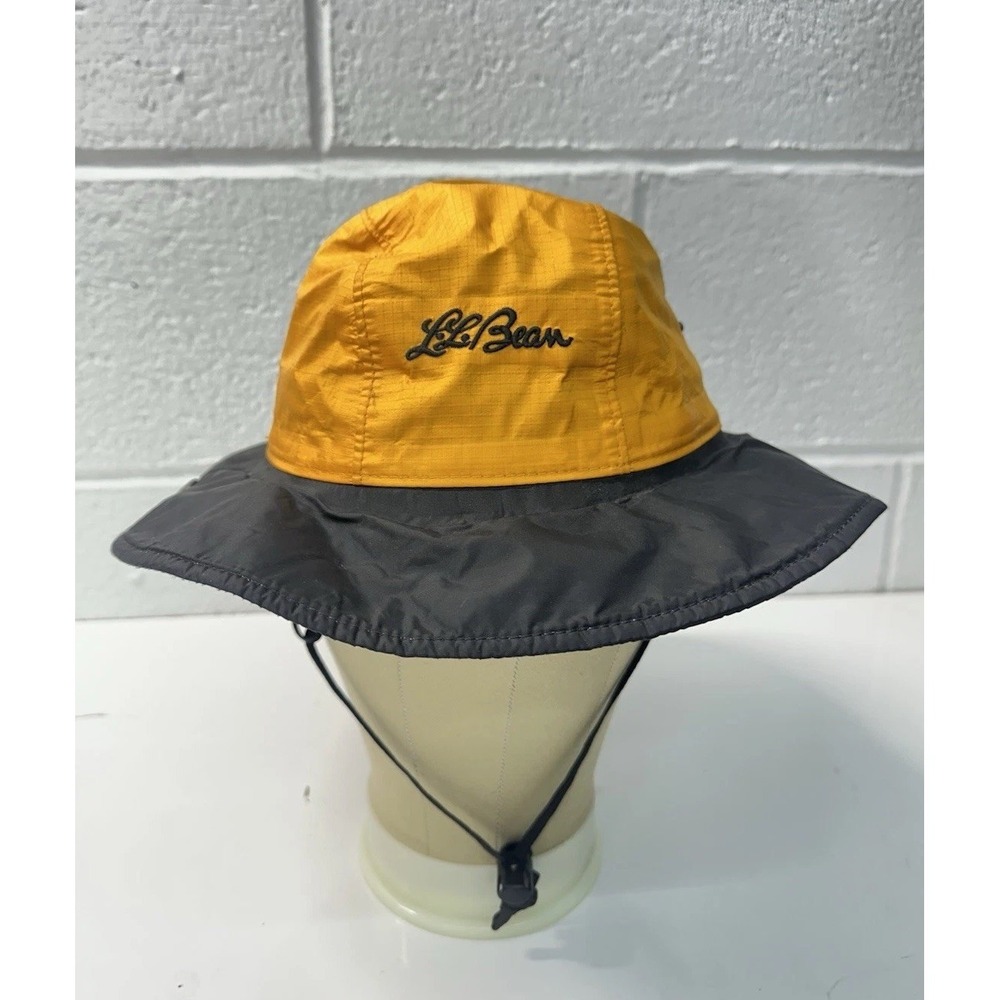 Vintage L.L. Bean Gore-Tex Wide Brim Rain Hat Size Small / Yellow Black